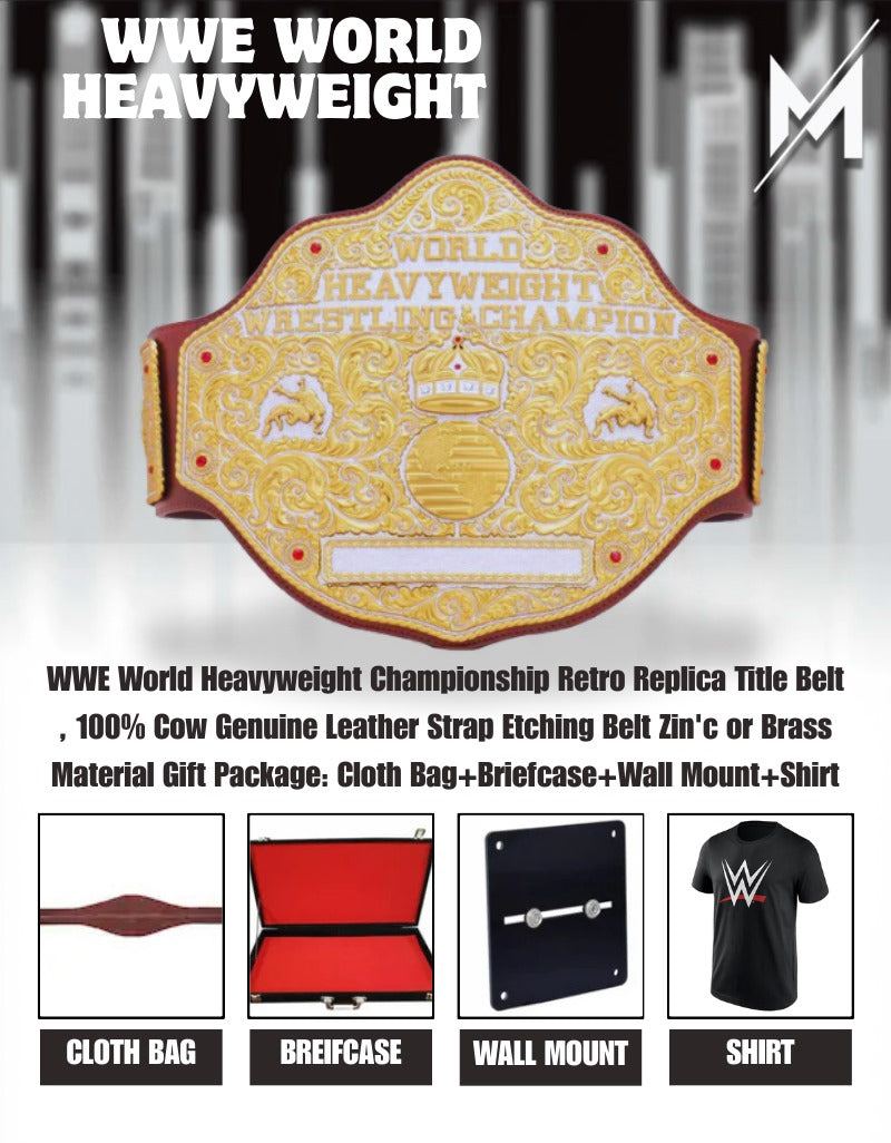 WWE Big Gold World Heavyweight Championship Replica Title Belt