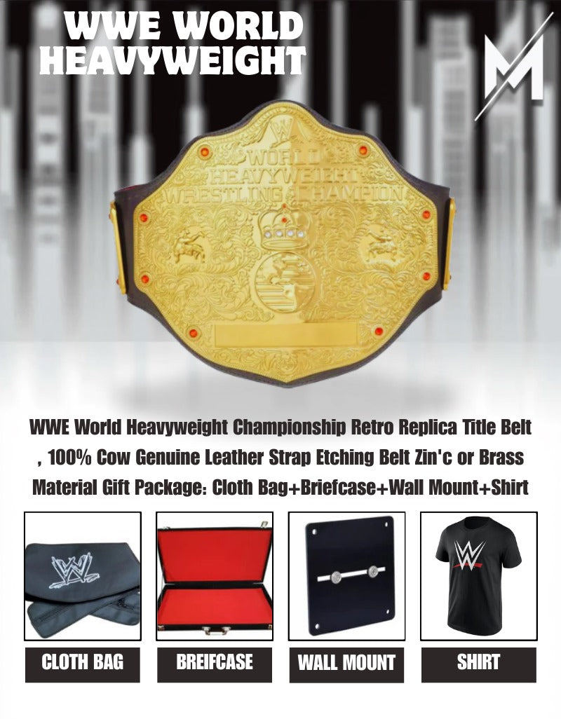 WWE World Heavyweight Championship Retro Replica Title Belt