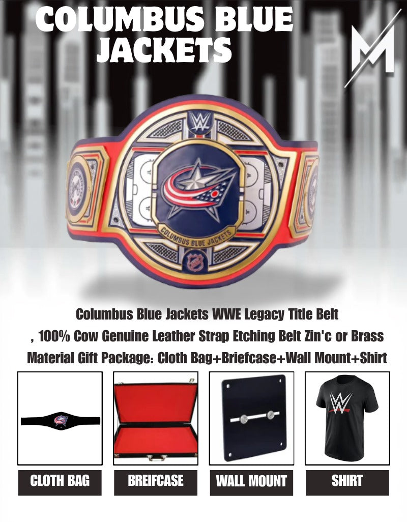 Columbus Blue Jackets WWE Legacy Title Belt