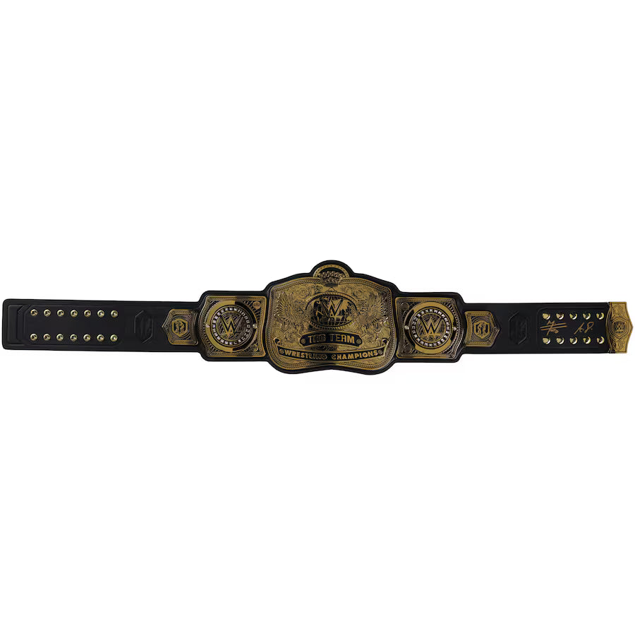 Angelo Dawkins & Montez Ford Street Profits WWE Autographed WWE Tag Team Championship Replica Title Belt