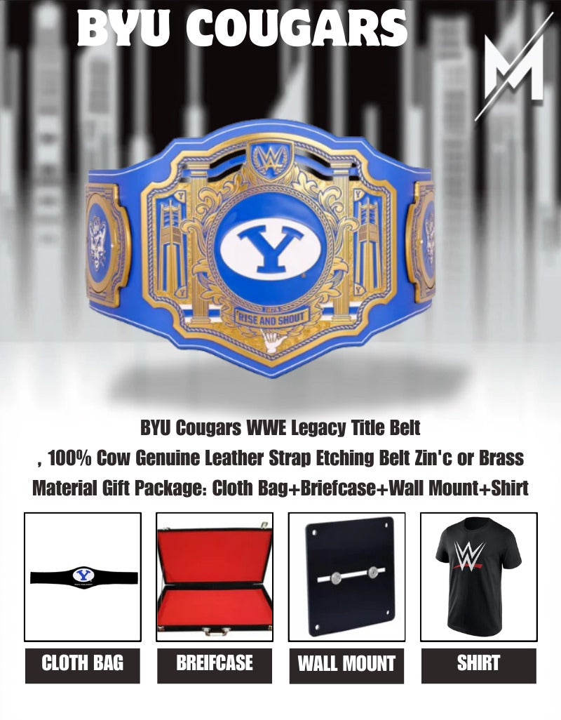BYU Cougars WWE Legacy Title Belt