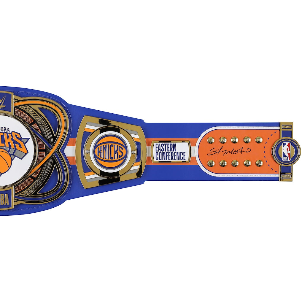 Carmelo Anthony New York Knicks Autographed Fanatics Authentic WWE Replica Title Belt