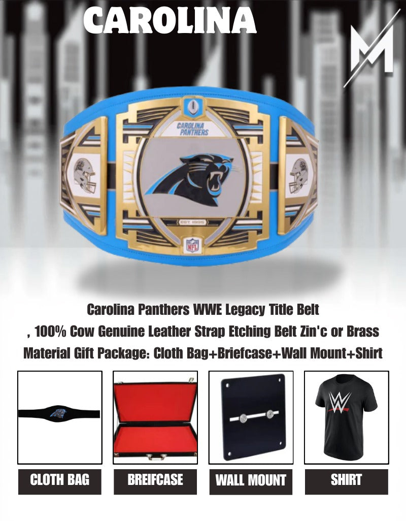 Carolina Panthers WWE Legacy Title Belt