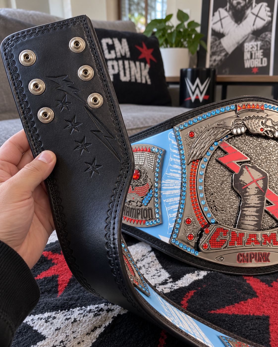 CM Punk 434-Day Record Signature Championship Title Belt Replica