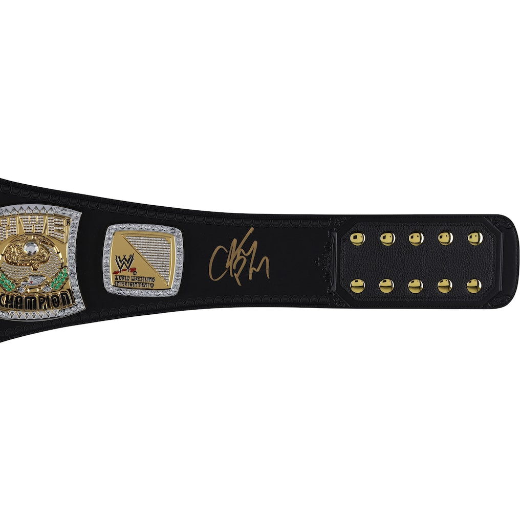 CM Punk WWE Autographed Championship Spinner Replica Title Belt