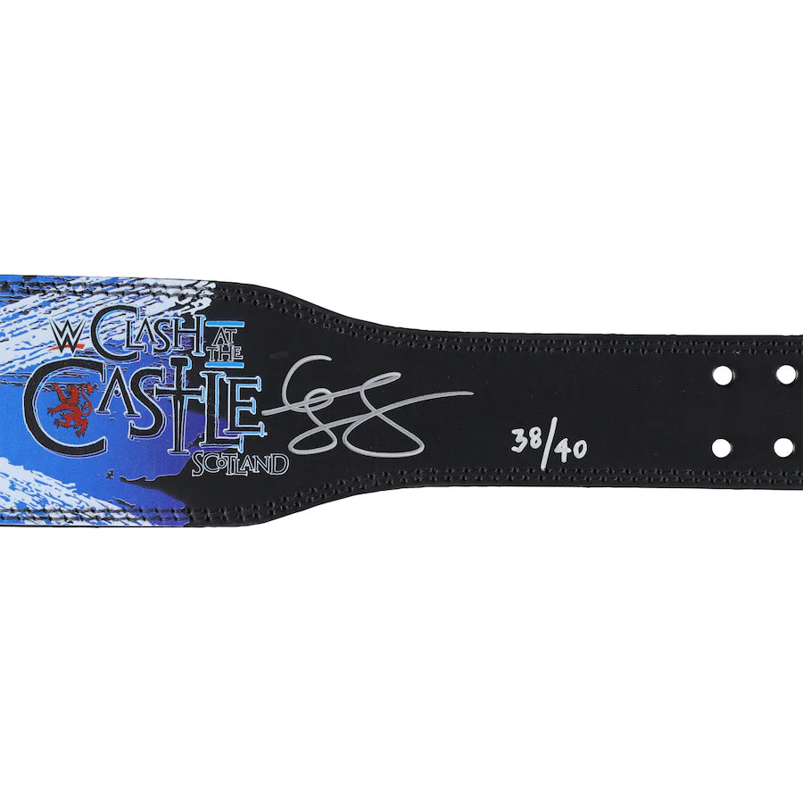 Cody Rhodes WWE Autographed 2024 Clash At The Castle Scotland Weight Belt - Limited Edition of 40