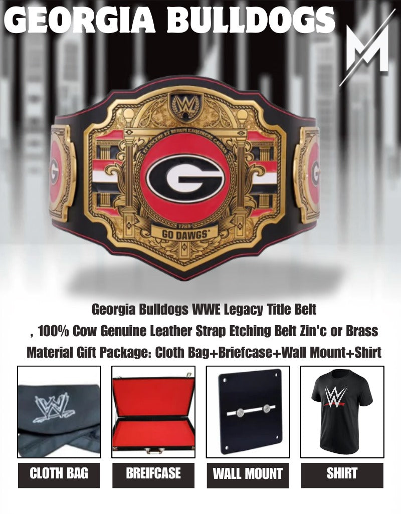 Georgia Bulldogs WWE Legacy Title Belt
