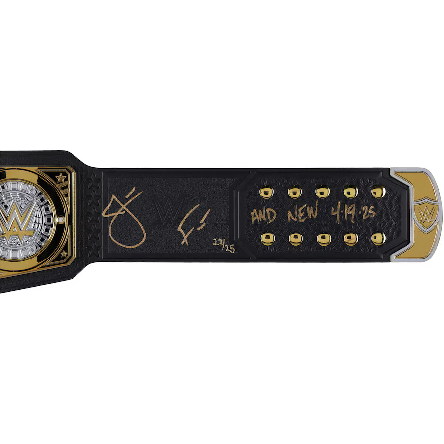 Jacob Fatu WWE Autographed United States Championship Replica Title Belt with And New 4-19-25 Inscription - Limited Edition of 25