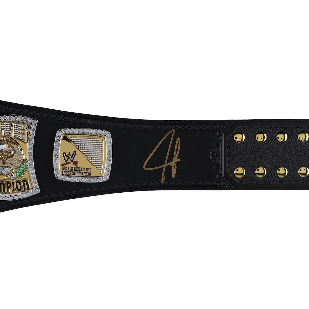 John Cena Autographed WWE Championship Spinner Replica Title Belt