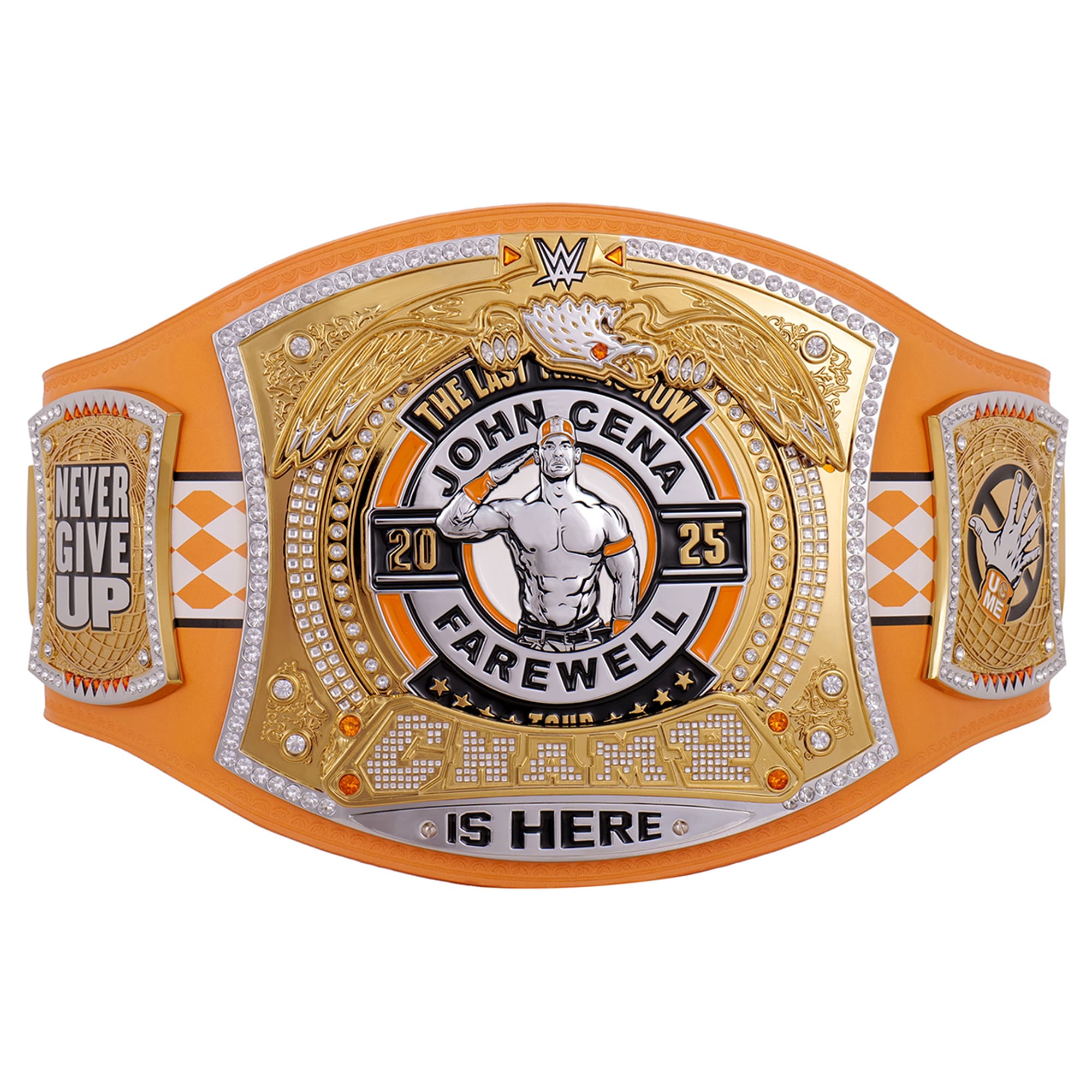 John Cena Farewell Tour 2025 Knoxville Spinner Championship Replica Titelgürtel | WWE Sammlerstück | Riemen aus echtem Rindsleder | Ätzgürtel