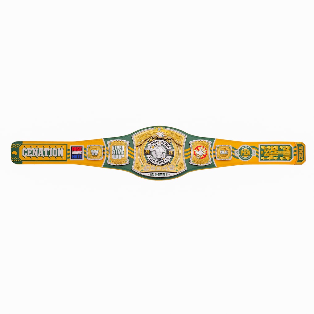 John Cena Farewell Tour 2025 Perth Spinner Championship Replica Title Belt