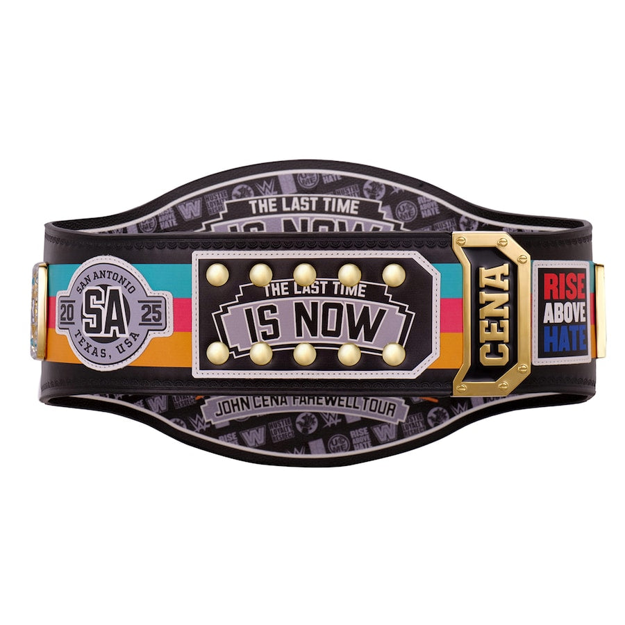John Cena Farewell Tour 2025 San Antonio Spinner Championship Replica Title Belt