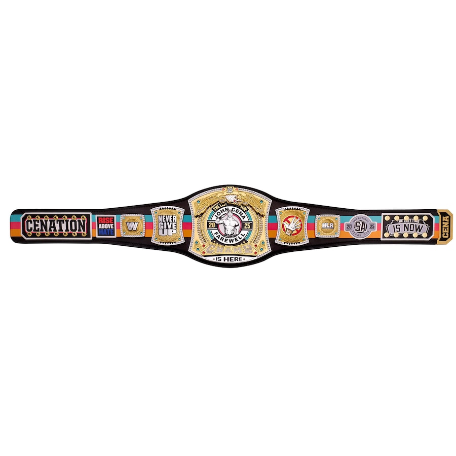 John Cena Farewell Tour 2025 San Antonio Spinner Championship Replica Title Belt