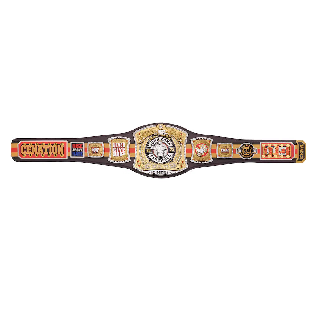 John Cena Farewell Tour 2025 San Diego Spinner Championship Replica Title Belt