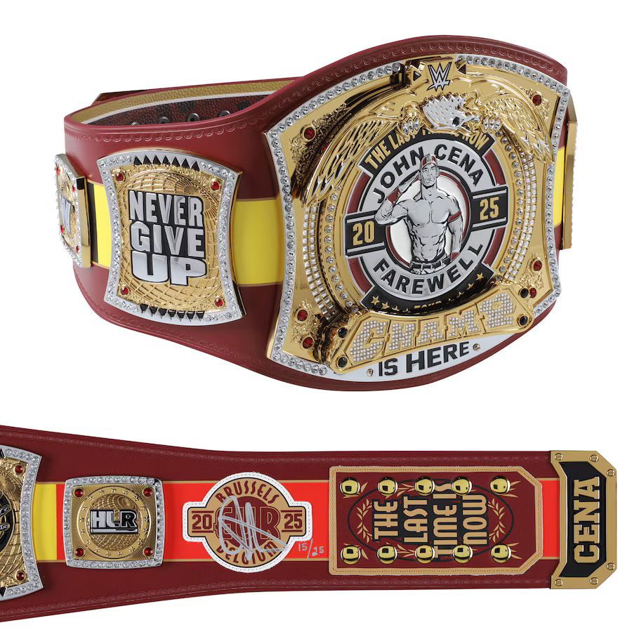 John Cena WWE Autographed 2025 Farewell Tour Brussels Replica Title Belt - Limited Edition of 25