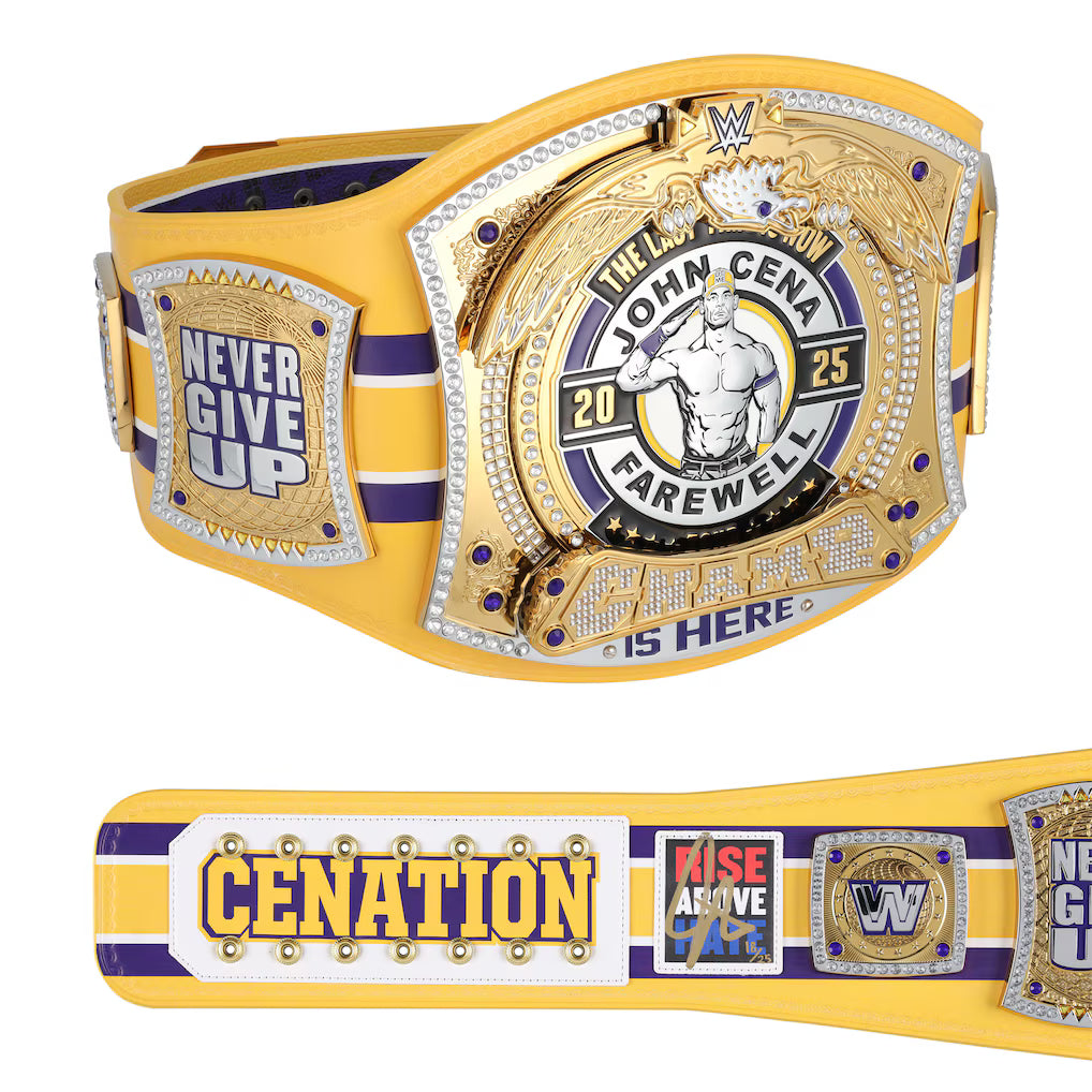 John Cena WWE Autographed Farewell Tour 2025 Bakersfield Replica Title Belt - Limited Edition of 25