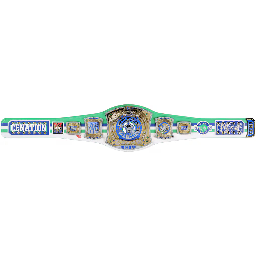 John Cena WWE Autographed Farewell Tour 2025 Dallas Replica Title Belt - Limited Edition of 25