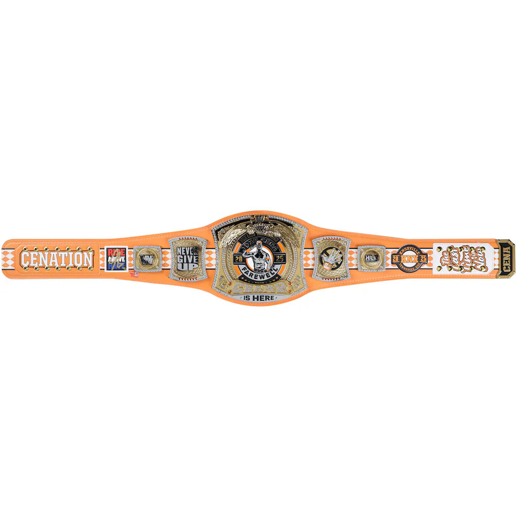 John Cena WWE Autographed Farewell Tour 2025 Knoxville Replica Title Belt - Limited Edition of 25
