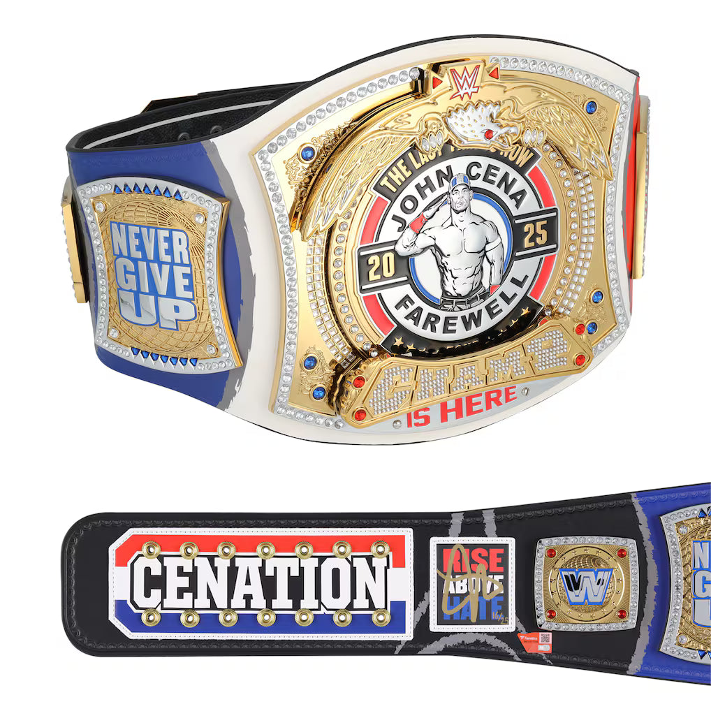 John Cena WWE Autographed Farewell Tour 2025 Paris Replica Title Belt - Limited Edition of 25