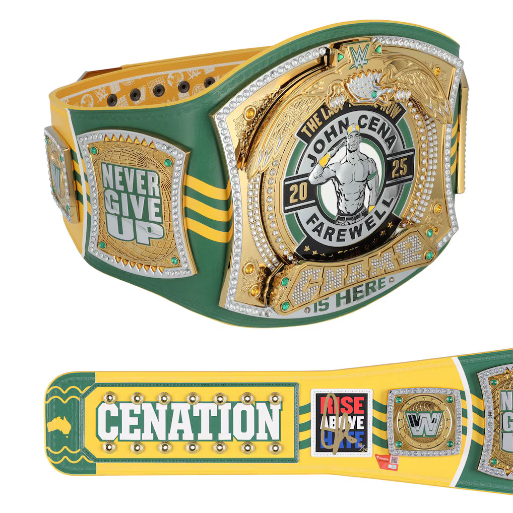 John Cena WWE Autographed Farewell Tour 2025 Perth Replica Title Belt