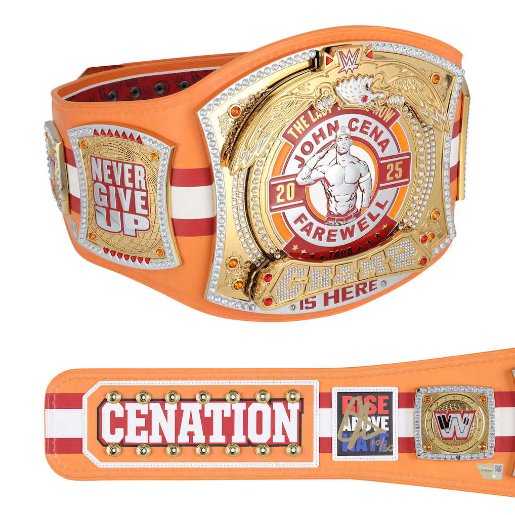 John Cena WWE Autographed Farewell Tour 2025 Tampa Replica Title Belt - Limited Edition of 50