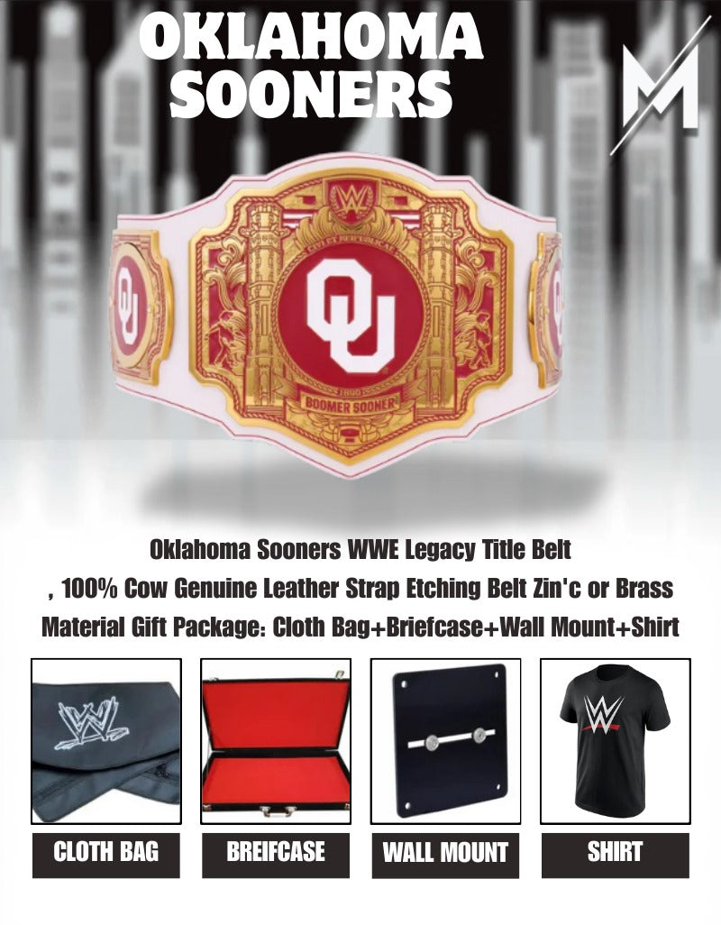 Oklahoma Sooners WWE Legacy Title Belt