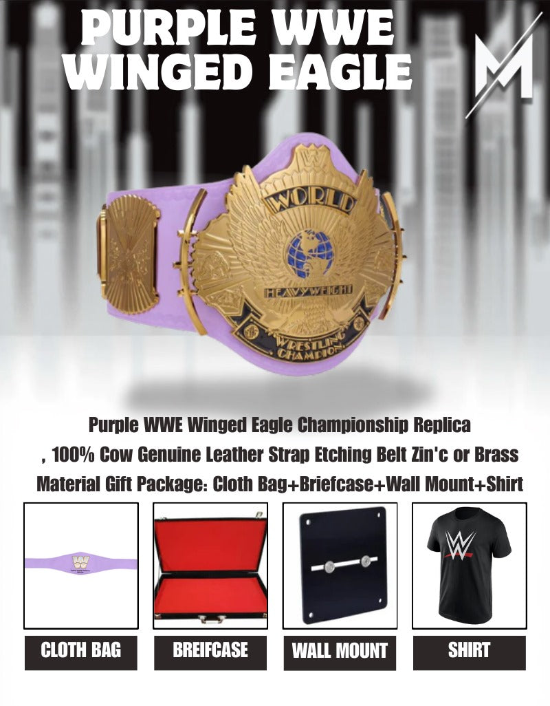 Purple WWE Winged Eagle Championship Replica Title Belt