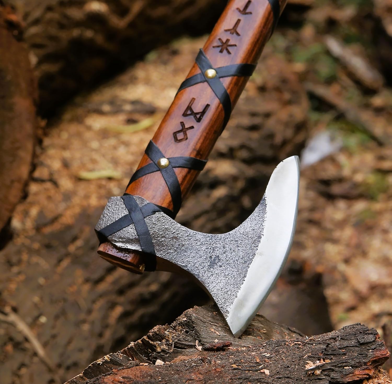 Wikingeraxt Ragnar Lothbrok Handgemachtes Beil Jagdaxt Klinge aus Kohlenstoffstahl