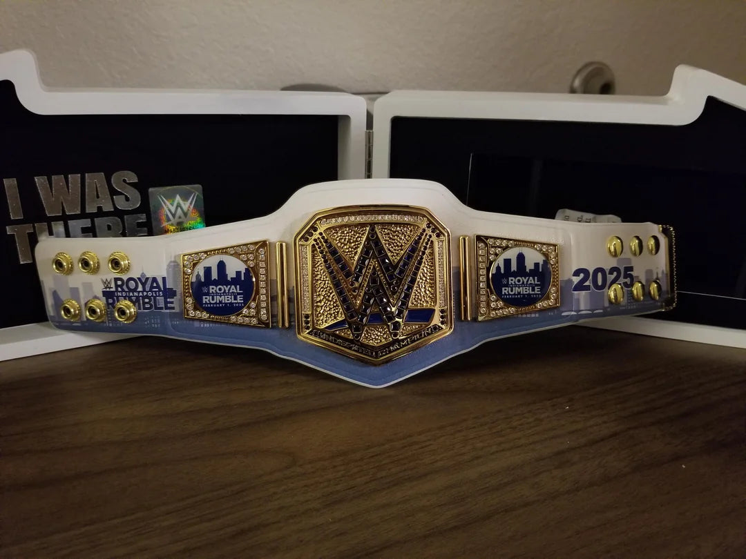 Neue Replik des Royal Rumble Undisputed Wrestling Championship Titelgürtels | WWE Sammlerstück | Riemen aus echtem Rindsleder | Ätzgürtel