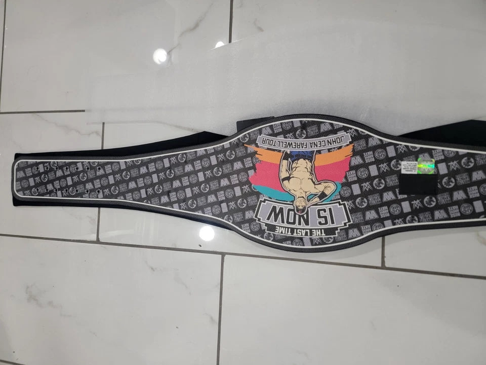 John Cena Farewell Tour 2025 San Antonio Autograped Spinner Championship Replica Title Belt