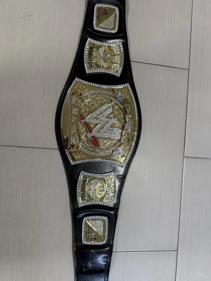 John Cena Autographed WWE Championship Spinner Replica Title Belt