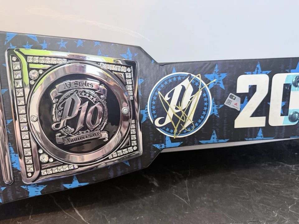 AJ Styles 10th Anniversary Signatures Series Championship Replica Title Belt