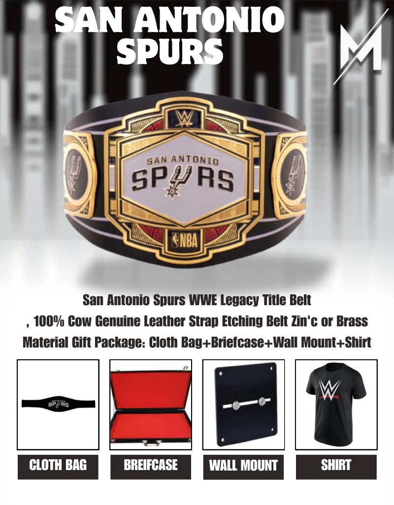 San Antonio Spurs WWE Legacy Title Belt