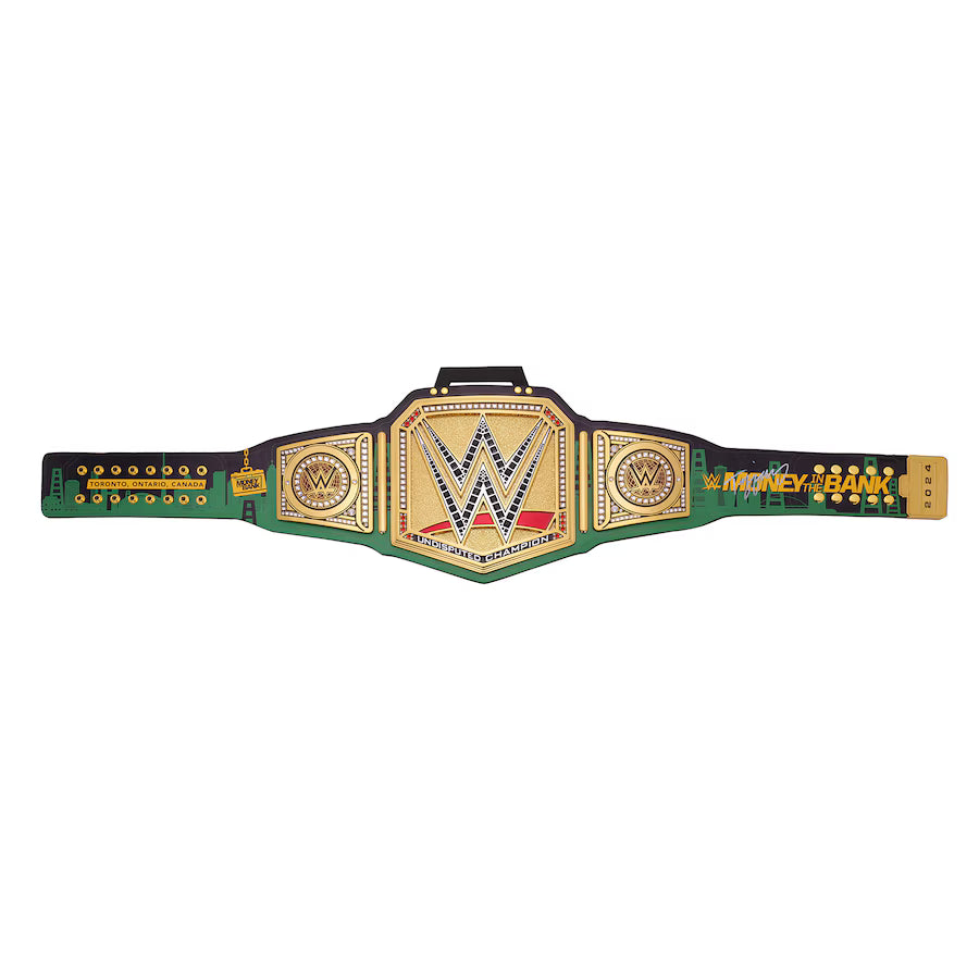Tiffany Stratton WWE Autographed 2024 Money in the Bank Replica Title Belt