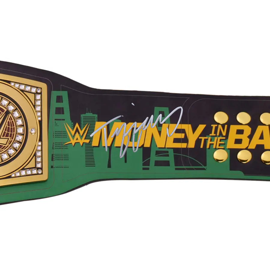 Tiffany Stratton WWE Autographed 2024 Money in the Bank Replica Title Belt