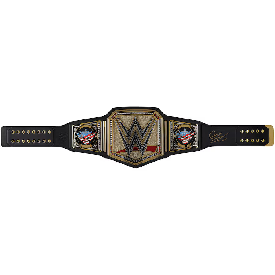 Cody Rhodes WWE Autographed Undisputed Championship Replica Title Belt with Talent Side Plates