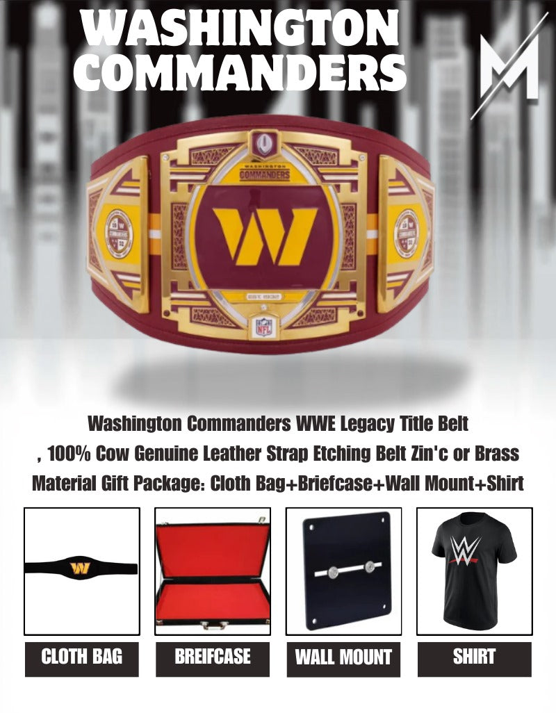 Washington Commanders WWE Legacy Title Belt