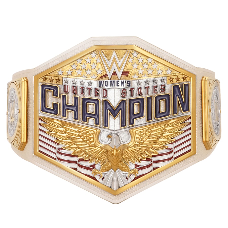 Replika-Titelgürtel der United States Championship für Damen | WWE-Sammlerstück | Riemen aus echtem Rindsleder | Ätzgürtel