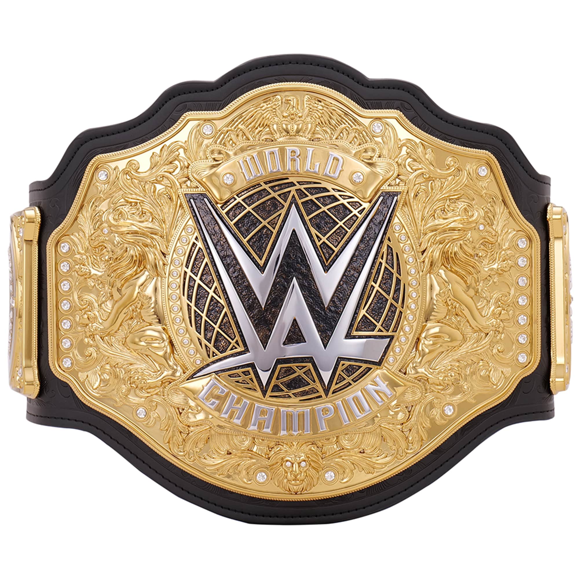WWE World Heavyweight Championship Replika-Titelgürtel | WWE Sammlerstück | Riemen aus echtem Rindsleder | Ätzgürtel